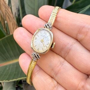 Hamilton Women's Natural Diamond 10K Rolled Gold Plated Stainless Steel Watch